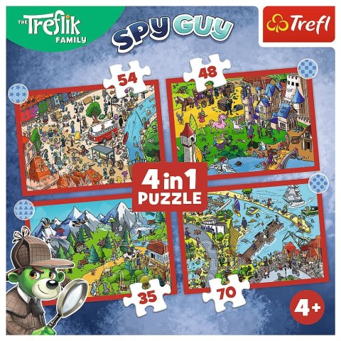 Puzzle Trefliki Podróże 4 el. Trefl (34675)