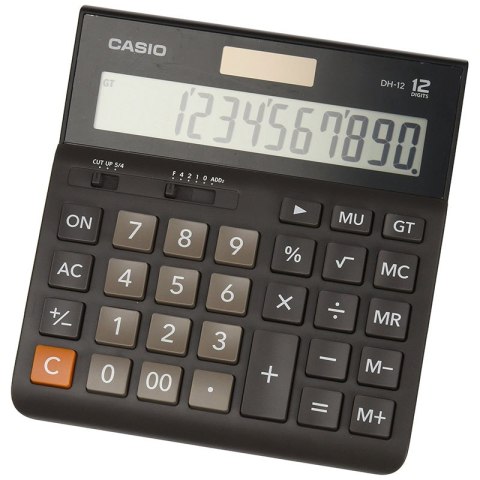 Casio kalkulator biurowy DH-12BK-S | 12 miejsc | Czarny