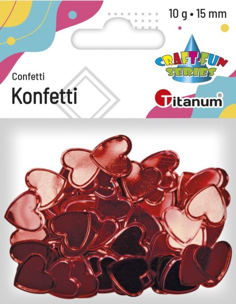 Konfetti Craft-Fun Series serca 15mm Titanum (MTLP-PA035)