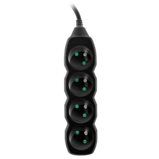 Listwa zasilająca Tracer PowerCord | 3 m | 4 gniazd | black