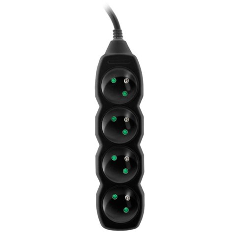 Listwa zasilająca Tracer PowerCord | 3 m | 4 gniazd | black
