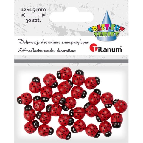 Ozdoba drewniana Craft-Fun Series drewniane biedronki Titanum (12x15mm)