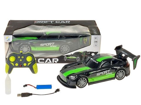 Samochód na radio, 27x11,5x8cm, driftujące, światła, funkcja pary z wydechu, akumulator, kabel USB Adar (609037)