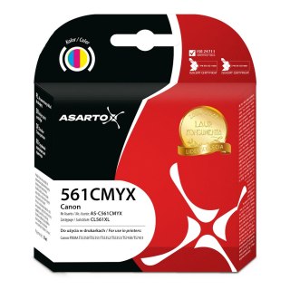 Tusz Asarto do Canon 561CMYX | 3730C001 | CL561XL | 600 str. | cmy