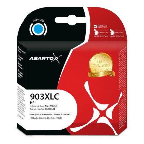 Tusz Asarto do HP 903XLC | T6M03AE | 825 str. | cyan | REF.
