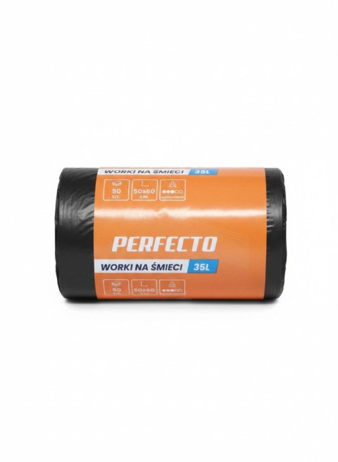 Worki na śmieci Perfecto kolor: CZARNY 35L 50 szt Dorplast (159021)