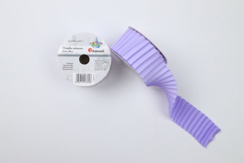 Wstążka Craft-Fun Series satynowa karbowana 40x3 [mm x m] fioletowa Titanum (BJ25091148-1)