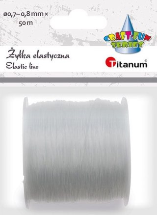 Żyłka ozdobna Craft-Fun Series Żyła elastyczna 0,7-0,8mm/50m przezroczysta Titanum