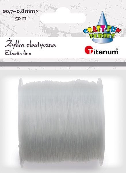 Żyłka ozdobna Craft-Fun Series Żyła elastyczna 0,7-0,8mm/50m przezroczysta Titanum
