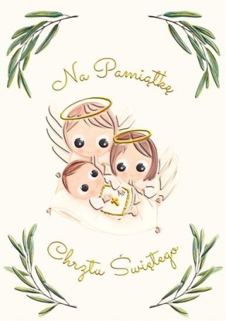 Kartka składana A5 A5 CHRZEST ANIOŁKI RODZINA Henry (5908451983918)