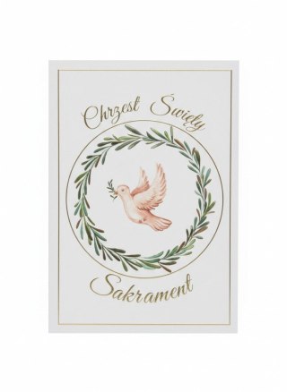 Kartka składana A5 A5 CHRZEST GOŁĄB Henry (5908451983901)