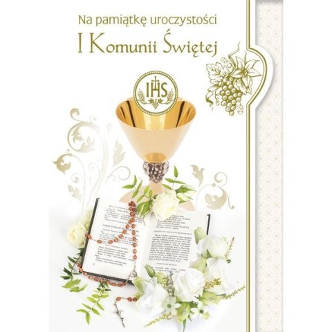 Kartka składana B6 komunia Extra Pol-mak (b6x)