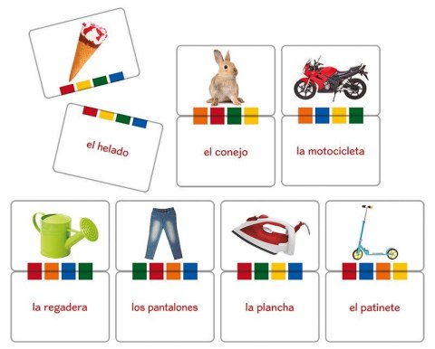Karty edukacyjne PALABRAS ESPAÑOLAS Kukuryku