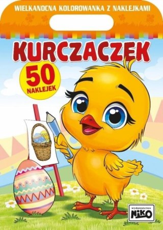 Książeczka edukacyjna Kurczaczek. Wielkanocna kolorowanka z naklejkami Niko