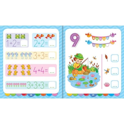 Książka dla dzieci 1, 2, 3. Cyferki przedszkolaka z pisakiem. Piszę, liczę i zmazuję Aksjomat