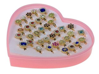 Pierścionek zestaw 36 szt., metalowe, regulowane Adar (628021)