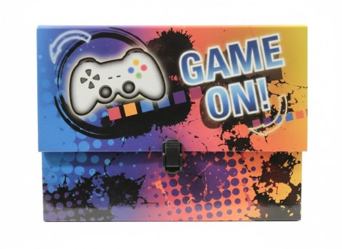 Teczka kartonowa na zatrzask game on z rączką 10cm A4 mix VauPe (366/92)