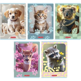 Zeszyt A4 ANIMALS 32k. 70g linia podwójna kolorowa Herlitz (400206431)