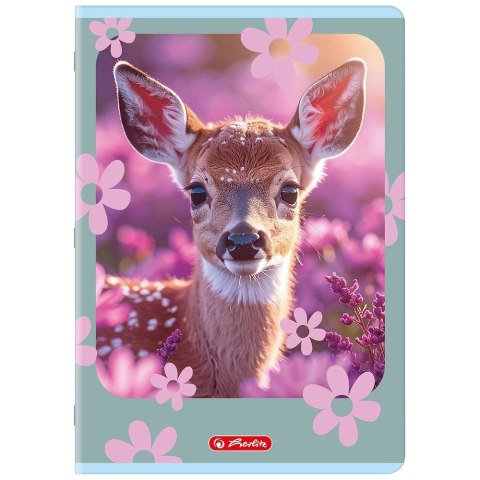 Zeszyt A4 ANIMALS 32k. 70g linia podwójna kolorowa Herlitz (400206431)