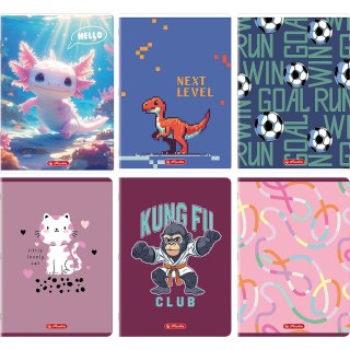 Zeszyt A4 mix 32k. 70g linia podwójna kolorowa Herlitz (400206361)