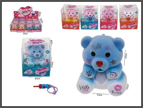 Figurka Miś nagrywający 8cm 5-kolorów Hipo (H14160)