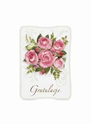 Kartka składana B6 brokat gratulacje (5902221800542)