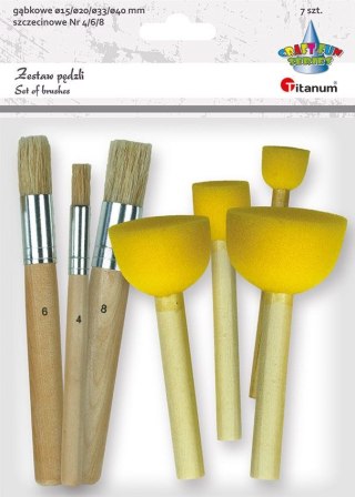 Pędzel Craft-Fun Series zestaw 7 szt. nr mix Titanum