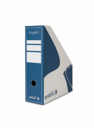 Pojemnik na dokumenty pionowy A4 niebieski tektura VauPe (440/03)