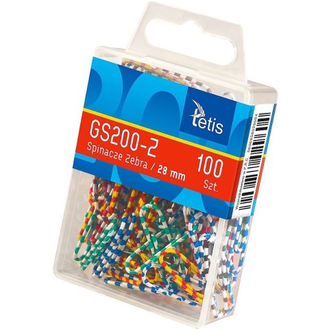 Spinacze okrągły 28mm 100 szt Tetis (GS200-Z)