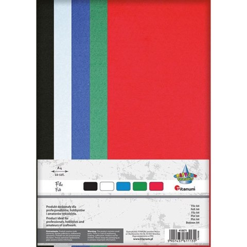 Filc Craft-Fun Series basic kolor A4 kolor: mix 10 ark. Titanum (179900B)