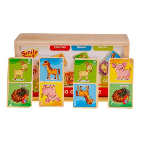 Gra logiczna domino drewniane Smily Play (SPW83591)