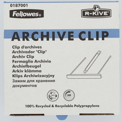 Klipsy do spinania dokumentów plastik 50 szt Fellowes (89500)