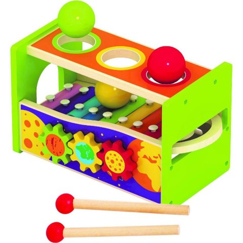 Zabawka edukacyjna Przybijanka drewniana z cymbałkami Smily Play (SPW83694)