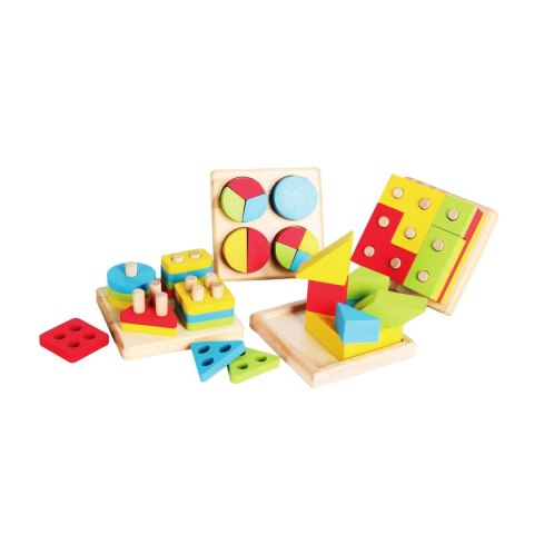Zabawka edukacyjna drewniana inteligencja 4w1 Smily Play (AC7620 AN01)