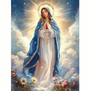 Zestaw kreatywny Diamentowa mozaika Maryja Krocząca W Chmurach 40x30cm Norimpex (NO-2003025)