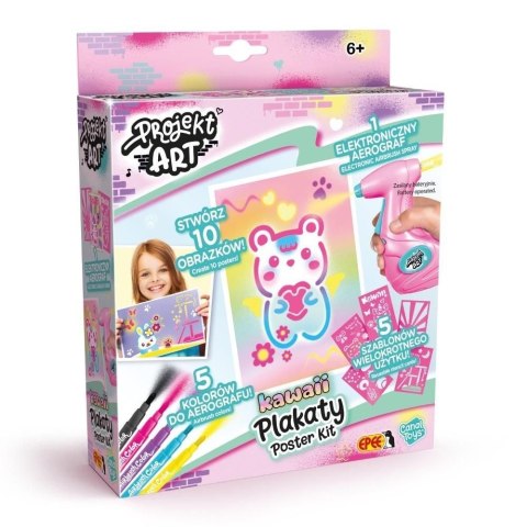 Zestaw kreatywny dla dzieci Projekt ART z aerografem - Plakaty Kawai Epee (EP60701)