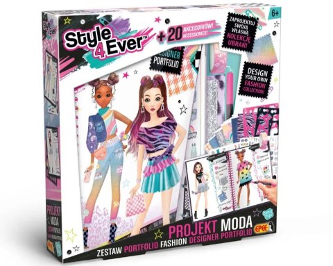 Zestaw kreatywny dla dzieci Projekt moda Zestaw „Portfolio" Epee (EP60474)