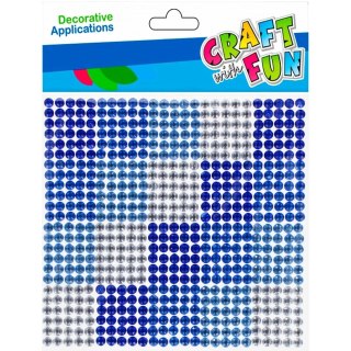 Kryształki Samoprzylepne Niebieskie niebieskie Craft With Fun (501430)