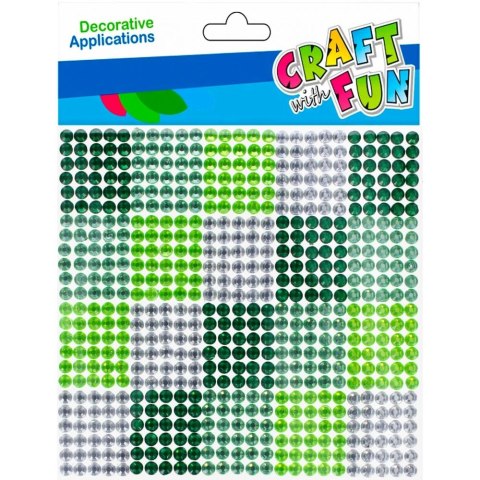 Kryształki Samoprzylepne Zielone zielone Craft With Fun (501431)