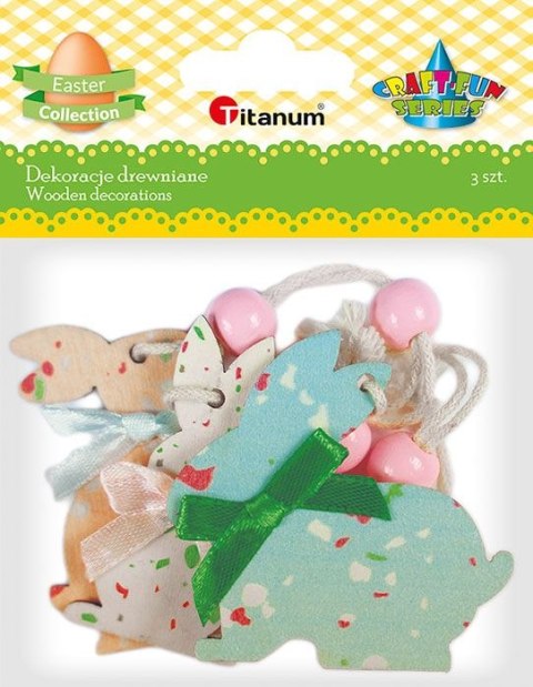 Ozdoba drewniana Craft-Fun Series drewniane króliczki zawieszki Titanum (22BR1001)