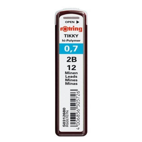 Wkład do ołówka (grafit) 2B 0,7mm Rotring