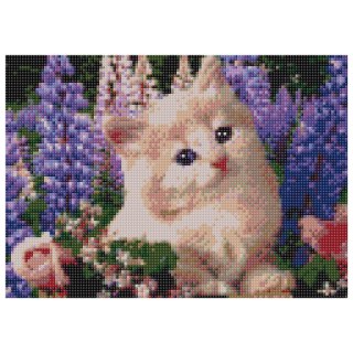 Zestaw kreatywny Diamentowa mozaika 30x40cm Kotek Flamingo Line (TSGK75514)