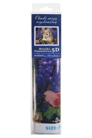 Zestaw kreatywny Diamentowa mozaika 30x40cm Kotek Flamingo Line (TSGK75514)