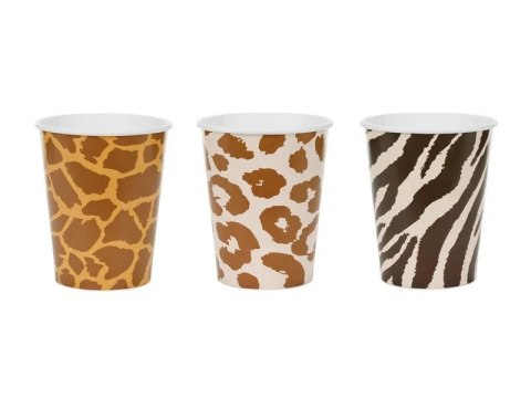 Kubek jednorazowy Safari cętki papier 220ml Partydeco (KPP115-EU1)