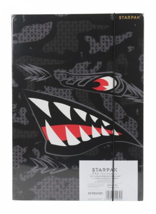 Teczka kartonowa na gumkę Shark A4 mix Starpak (583301)