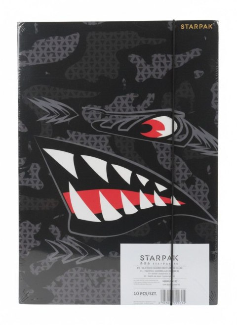 Teczka kartonowa na gumkę Shark A4 mix Starpak (583301)