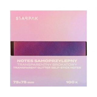 Notes samoprzylepny (karteczki) Transparentny ombre fioletowy mix 100k [mm:] 75x75 Starpak (576522)