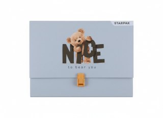 Teczka z szerokim grzbietem na zatrzask Miś A4 mix Starpak (583307)