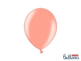 Balon gumowy Metallic Rose Gold 1op/100sztuk metalizowany 100 szt różowy metaliczny 270mm Strong Baloons (SB12M-019R)