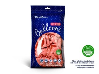 Balon gumowy Metallic Rose Gold 1op/100sztuk metalizowany 100 szt różowy metaliczny 270mm Strong Baloons (SB12M-019R)